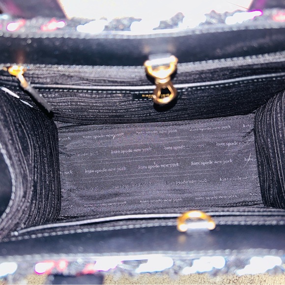 Kate Spade Small Woven Plaid Manhattan Tote, used once! - Picture 7 of 9